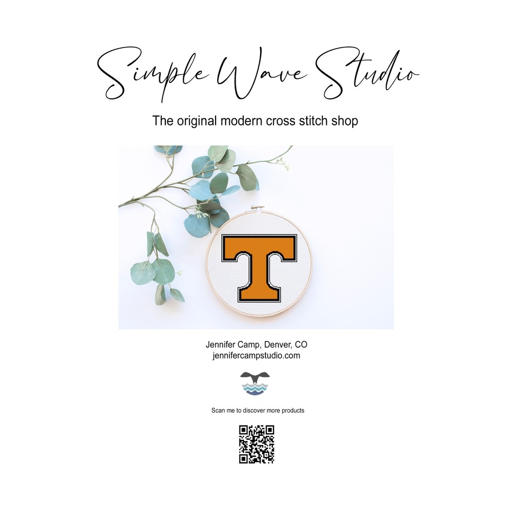 Tennessee Football Counted Cross Stitch Pattern Kit‎